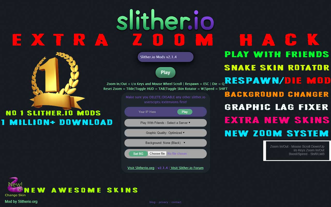 Slither.io Mods Chrome Extension