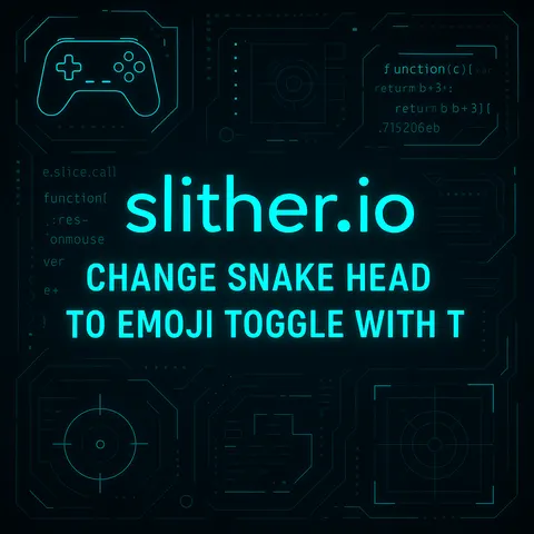 Slither.io Change Snake Head to Emoji Toggle With T